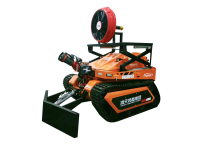 RXR-YM60000D消防排煙滅火機器人 （第4代，油動液壓，帶推鏟，可升降排煙機）